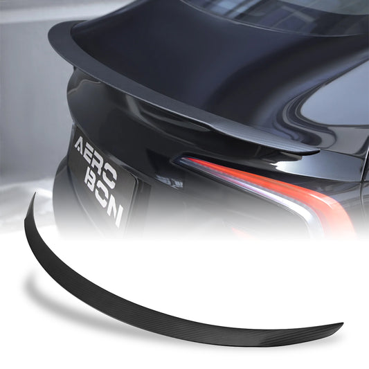 AeroBon Prepreg Dry Carbon Fiber Trunk Spoiler Compatible with 2024 2025 Tesla Model 3 Highland Spoiler (Performance Style) Matte