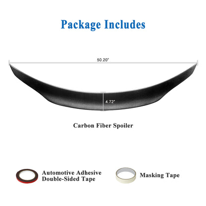AeroBon Real Carbon Fiber Trunk Spoiler Compatible with 2015-2021 Mercedes C Class W205 Sedan Rear Spoiler (SP Style) Sport Plus