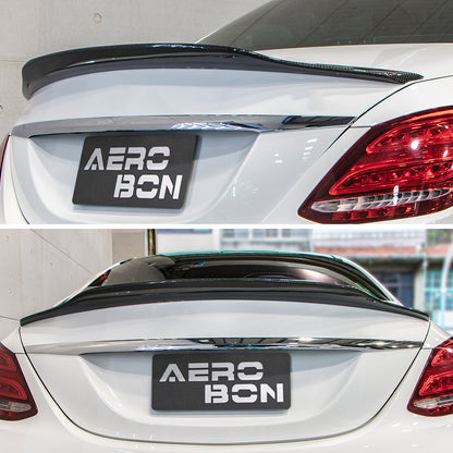 AeroBon Real Carbon Fiber Trunk Spoiler Compatible with 2015-2021 Mercedes C Class W205 Sedan Rear Spoiler (SP Style) Sport Plus