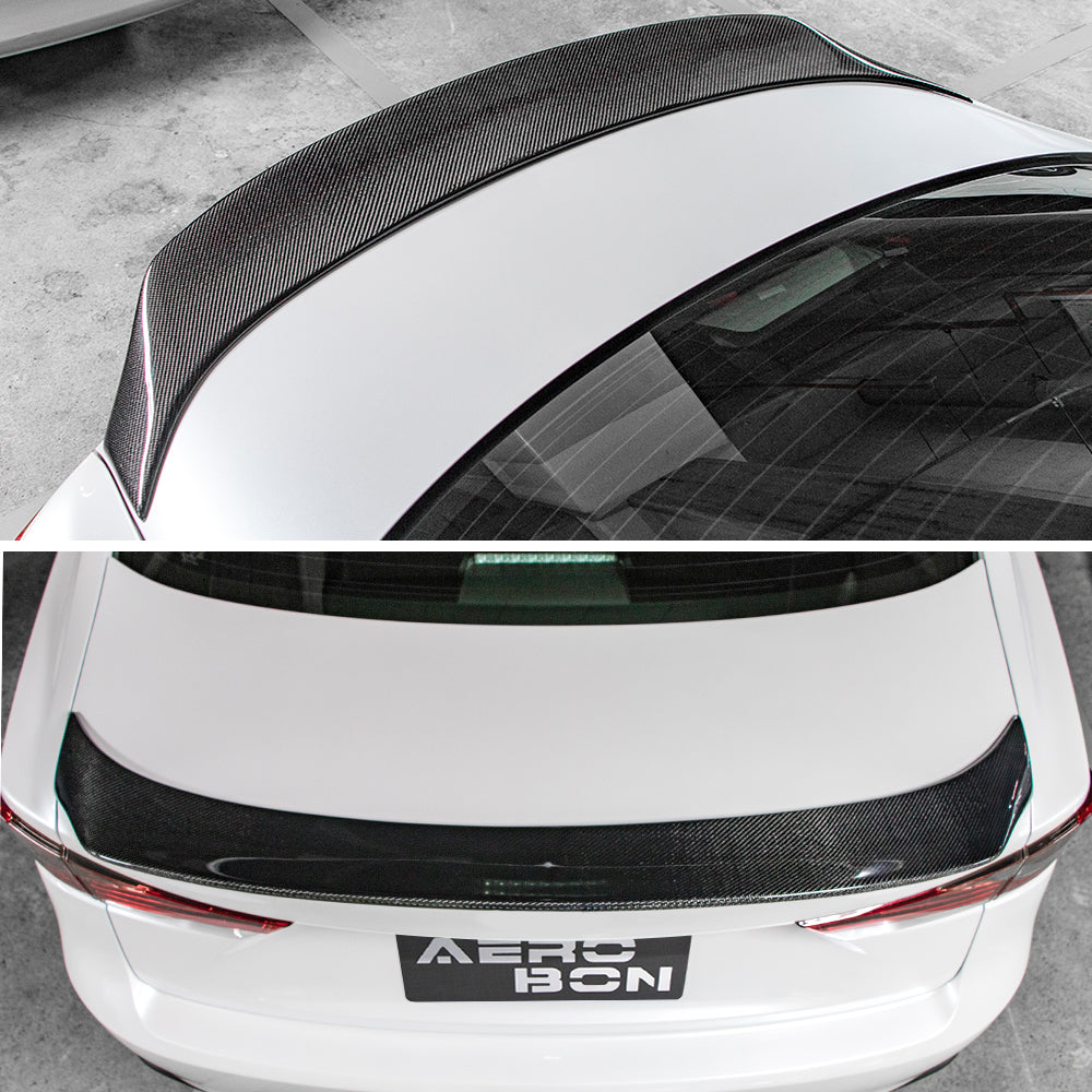 AeroBon Real Carbon Fiber Trunk Spoiler Compatible with 2014-2020 Lexus (XE30) IS250 IS300 IS350 Sedan Rear Spoiler (AR Style) Aero Race