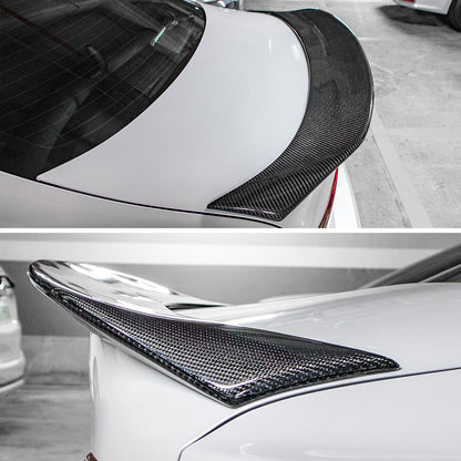 AeroBon Real Carbon Fiber Trunk Spoiler Compatible with 2014-2020 Lexus (XE30) IS250 IS300 IS350 Sedan Rear Spoiler (AR Style) Aero Race