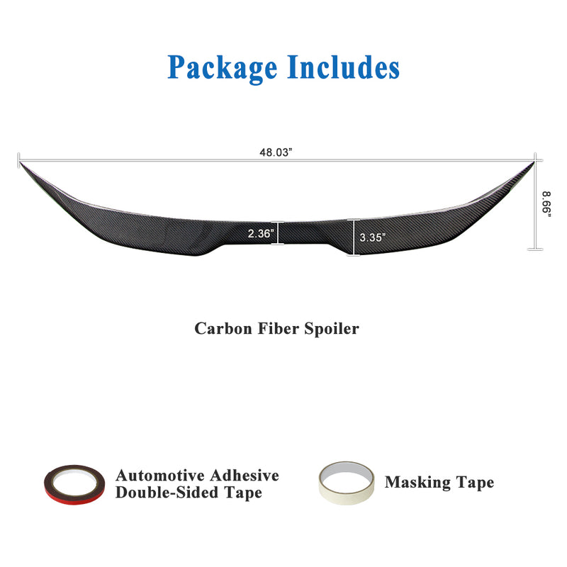 AeroBon Real Carbon Fiber Trunk Spoiler Compatible with 2014-2020 Lexus (XE30) IS250 IS300 IS350 Sedan (MP Style 2024 Design)