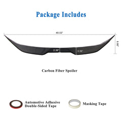 AeroBon Real Carbon Fiber Trunk Spoiler Compatible with 2014-2020 Lexus (XE30) IS250 IS300 IS350 Sedan (MP Style 2024 Design)