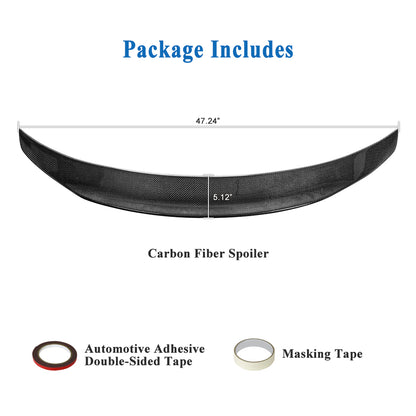 AeroBon Real Carbon Fiber Trunk Spoiler Compatible with 2014-2020 Lexus (XE30) IS250 IS300 IS350 Sedan Rear Spoiler (SP Style) Sport Plus