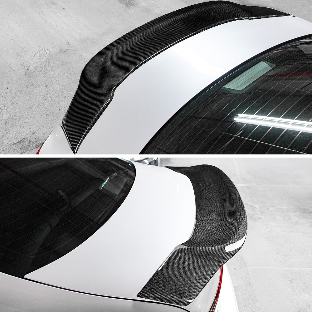 AeroBon Real Carbon Fiber Trunk Spoiler Compatible with 2014-2020 Lexus (XE30) IS250 IS300 IS350 Sedan Rear Spoiler (RT Style) Race Tail