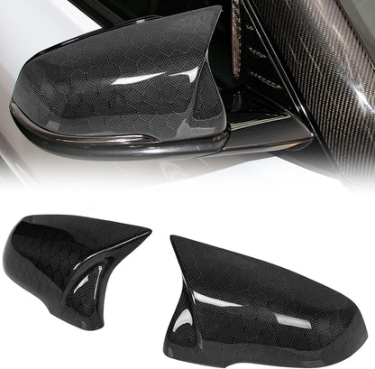 AeroBon Real Carbon Fiber Side Mirror Covers Compatible with 2020-2025 Toyota GR Supra A90 A91 Mirror Caps - Honeycomb Weave