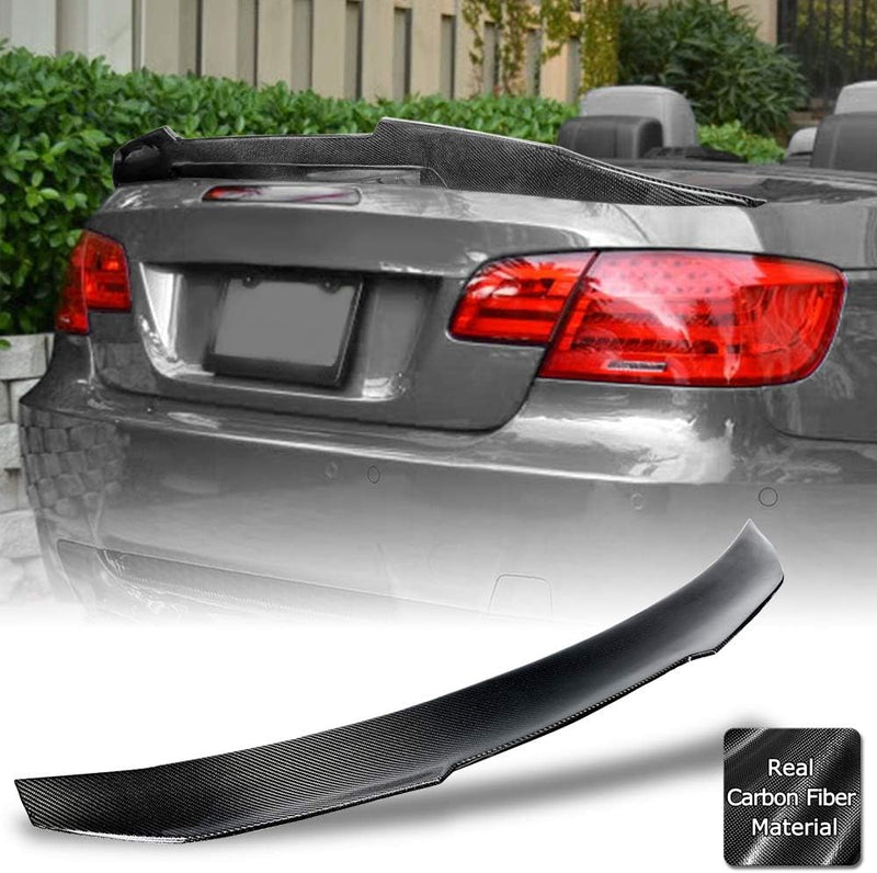 AeroBon Real Carbon Fiber Trunk Spoiler Compatible with 2007-2013 BMW 3 Series E93 Convertible E93 M3 Spoiler (H Style)
