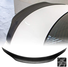 AeroBon Real Carbon Fiber Trunk Spoiler Compatible with 2017-2023 Infiniti Q60 Q60S Coupe Spoiler (H+ Style)