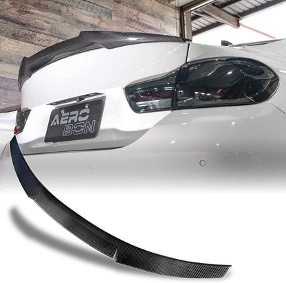 AeroBon Real Carbon Fiber Trunk Spoiler Compatible with 2015-2020 BMW F82 M4 Coupe Spoiler (MV Style)