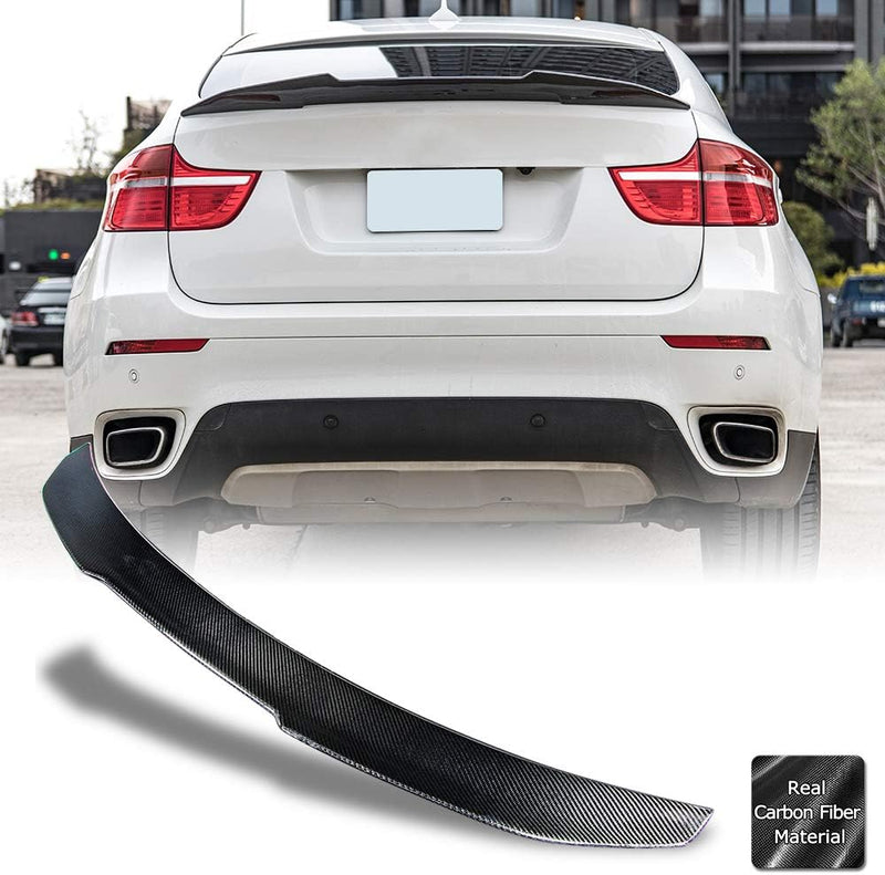 AeroBon Real Carbon Fiber Trunk Spoiler Compatible with 2008-2014 BMW E71 X6 and E72 X6M Spoiler