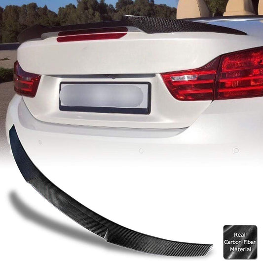 AeroBon Real Carbon Fiber Trunk Spoiler Compatible with 2013-2020 BMW 4 Series F33 Convertible Spoiler and F83 M4 Convertible Spoiler (MV Style)