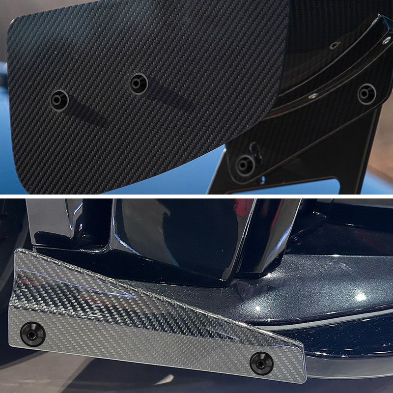 AeroBon Titanium Bolt Kit M6 x 20mm GR5 Button Head 18mm Head for Engine Bay Exterior Body Panels and Motorcycle Dress Up (Black)