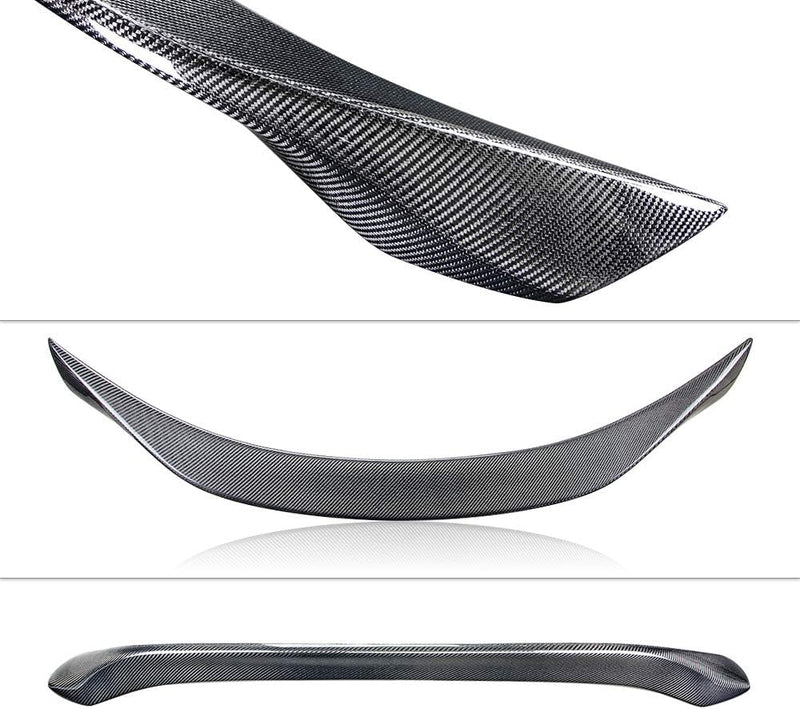 AeroBon Real Carbon Fiber Trunk Spoiler Wing Compatible with 2014-2024 Infiniti Q50 Q50S Sedan (AS Style)