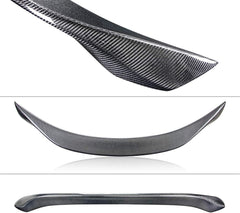 AeroBon Real Carbon Fiber Trunk Spoiler Wing Compatible with 2014-2024 Infiniti Q50 Q50S Sedan (AS Style)