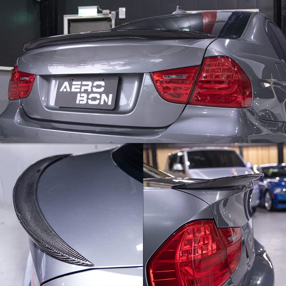 AeroBon Carbon Fiber Trunk Spoiler BMW 3 Series E90 (2005-2012) PA - installed on vehicle