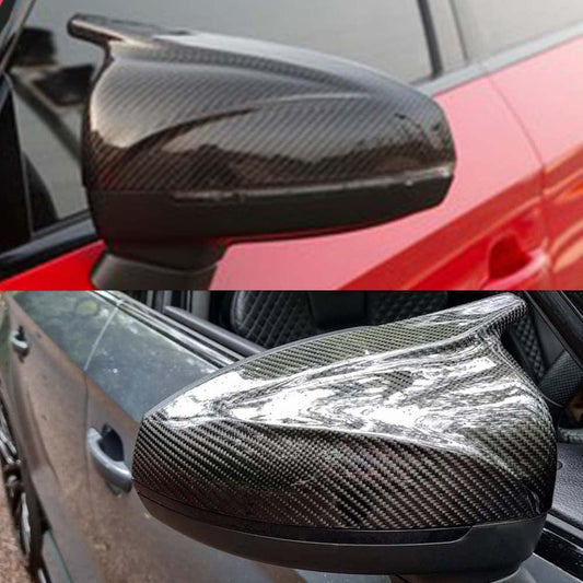 AeroBon Carbon Fiber Mirror Caps A3/S3/RS3 8V (2013-2020) - installed on vehicle