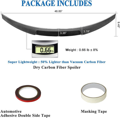 AeroBon Real Carbon Fiber Trunk Spoiler Compatible with 2015-2020 BMW F82 M4 Coupe Spoiler (MV Style)