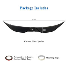 AeroBon Real Carbon Fiber Trunk Spoiler Compatible with 2022-2025 Honda Civic Sedan Spoiler 11th Gen (MP Style)