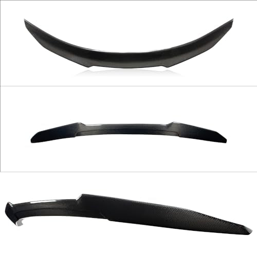 AeroBon Real Carbon Fiber Trunk Spoiler Compatible with 2024 2025 Tesla Model 3 Highland Spoiler (H Style)