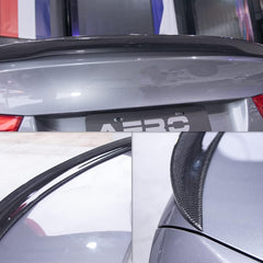 AeroBon Real Carbon Fiber Trunk Spoiler Compatible with 2005-2012 BMW 3-Series E90 Sedan E90 M3 Sedan Spoiler (P Style)