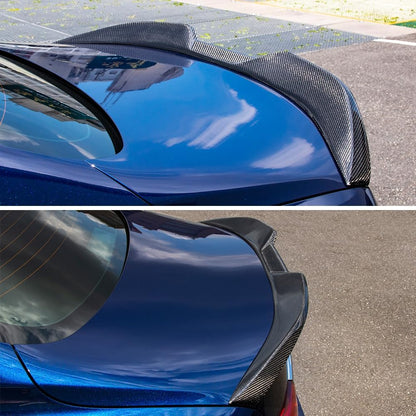 AeroBon Real Carbon Fiber Trunk Spoiler Compatible with 2014-2024 Infiniti Q50 Q50S Rear Spoiler (MP Style) Motorsport Performance