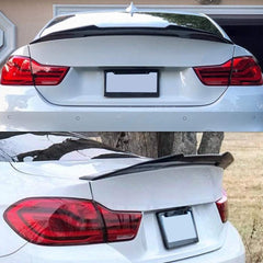 AeroBon Real Carbon Fiber Trunk Spoiler Compatible with 2015-2020 BMW F82 M4 Coupe Spoiler Wing (H Style)
