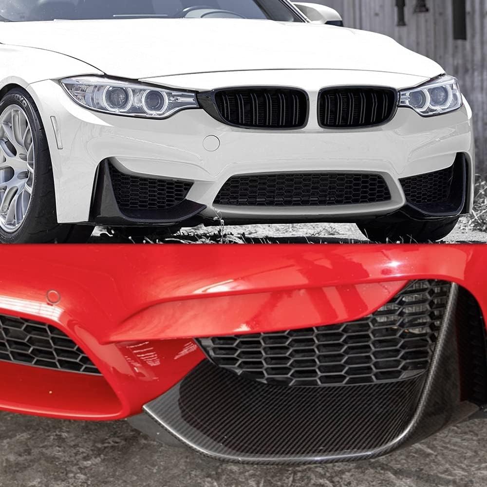 AeroBon Prepreg Dry Carbon Fiber Bumper Splitter Compatible with 2014-2020 BMW F80 M3 Sedan, F82 M4 Coupe, F83 M4 Convertible Bumper Cover