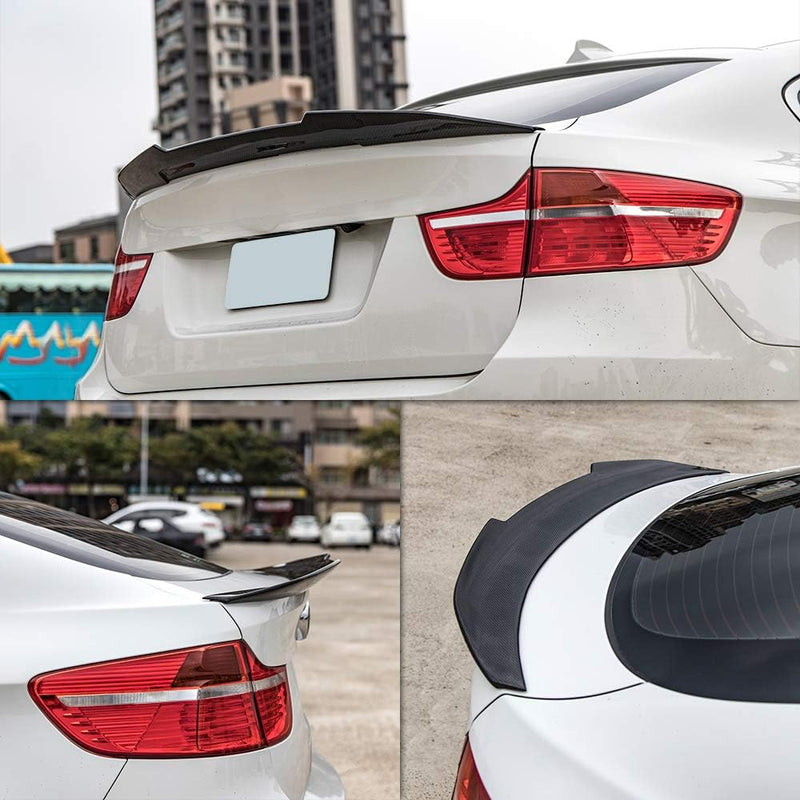 AeroBon Real Carbon Fiber Trunk Spoiler Compatible with 2008-2014 BMW E71 X6 and E72 X6M Spoiler