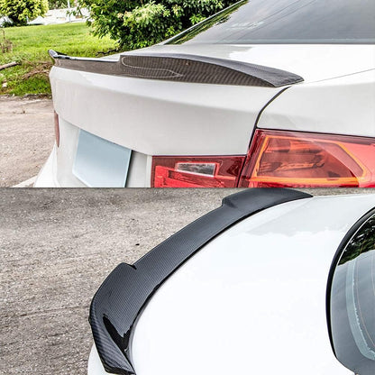 AeroBon Real Carbon Fiber Trunk Spoiler Compatible with 2013-2018 BMW 3 Series F30 Sedan F80 M3 Rear Spoiler (CS Style) Club Sport