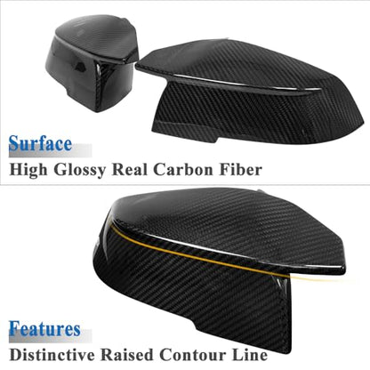 AeroBon CF Mirror Cap Overlays BMW 4 Series F32/F33/F36 (2013-2020) - detail close-up