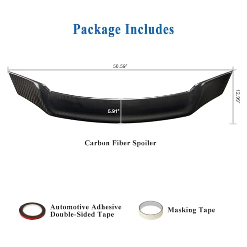 AeroBon Real Carbon Fiber Trunk Spoiler Compatible with 2019-2025 Nissan Altima Rear Spoiler (TR Style) Tuned Racing