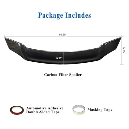 AeroBon Real Carbon Fiber Trunk Spoiler Compatible with 2019-2025 Nissan Altima Rear Spoiler (TR Style) Tuned Racing