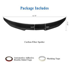 AeroBon Real Carbon Fiber Trunk Spoiler Compatible with 2023–2025 Honda Accord 11th Gen Sedan Rear Spoiler (H Style)