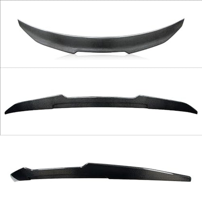 AeroBon Real Carbon Fiber Trunk Spoiler Compatible with 2019-2025 Audi A6 S6 (C8) Sedan Spoiler (H Style)