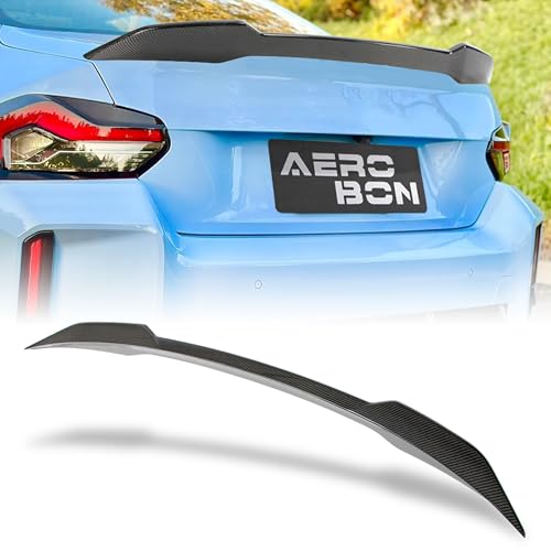 AeroBon Real Carbon Fiber Trunk Spoiler Compatible with 2022-2026 BMW 2 Series G42 Coupe and G87 M2 Spoiler (GC Style) Grand Curve