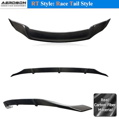 AeroBon Real Carbon Fiber Trunk Spoiler Compatible with 2020-2025 Nissan Sentra Rear Spoiler (TR Style) Tuned Racing