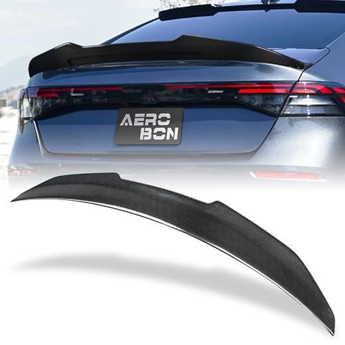 AeroBon Real Carbon Fiber Trunk Spoiler Compatible with 2023–2025 Honda Accord 11th Gen Sedan Rear Spoiler (H Style)
