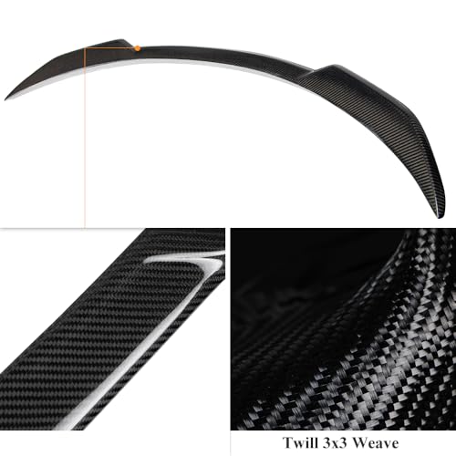 AeroBon Real Carbon Fiber Trunk Spoiler Compatible with 2022-2025 BMW 2 Series G42 Coupe and G87 M2 Spoiler (MP1 Style)