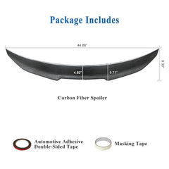 AeroBon Real Carbon Fiber Trunk Spoiler Compatible with 2018-2023 Kia Stinger Spoiler (H Style)