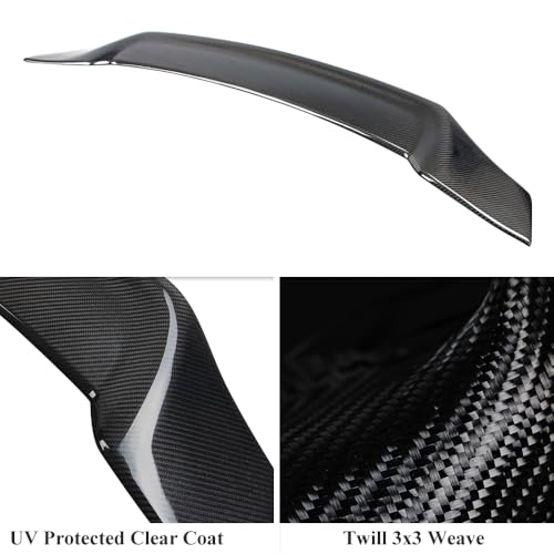 AeroBon Real Carbon Fiber Trunk Spoiler Compatible with 2023-2025 Honda Accord 11th Gen Sedan Rear Spoiler (TR Style)