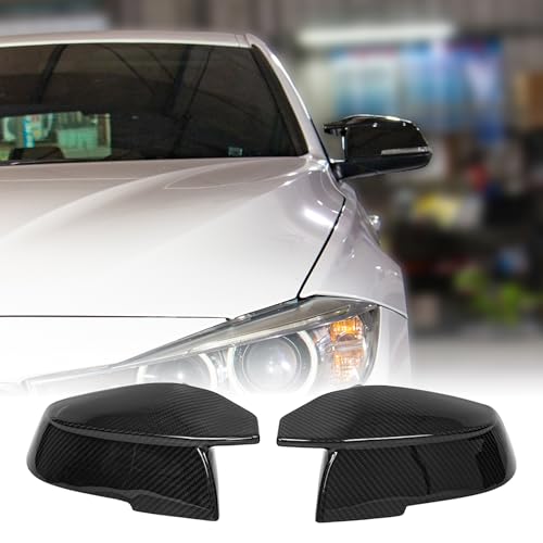 AeroBon Dry Carbon Fiber Mirror Cap Overlays Compatible with 2013-2020 BMW 4 Series F32 Coupe F33 Convertible F36 Gran Coupe Mirror Caps (Add-On Style)