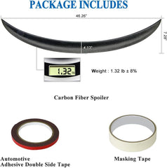 AeroBon Real Carbon Fiber Trunk Spoiler Compatible with 2007-2013 BMW 3 Series E93 Convertible E93 M3 Spoiler (P Style)