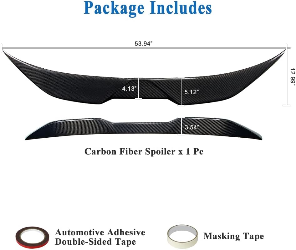 AeroBon Real Carbon Fiber Trunk Spoiler Compatible with 2008-2015 Infiniti G37 Coupe Spoiler 2-Door (MP Style 2024 Design)