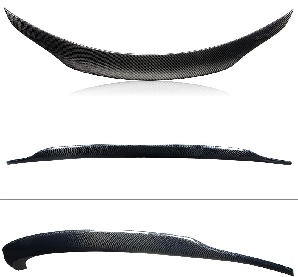 AeroBon Real Carbon Fiber Trunk Spoiler Compatible with 2010-2016 Mercedes E Class W212 Sedan Spoiler (H+ Style)