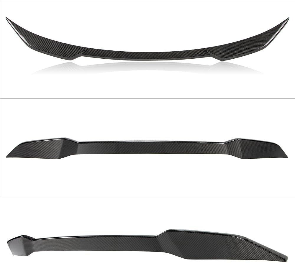 AeroBon Real Carbon Fiber Trunk Spoiler Compatible with 2024-2026 Tesla Model 3 Highland Rear Spoiler (GC Style) Grand Curve