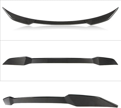 AeroBon Real Carbon Fiber Trunk Spoiler Compatible with 2024-2026 Tesla Model 3 Highland Rear Spoiler (GC Style) Grand Curve
