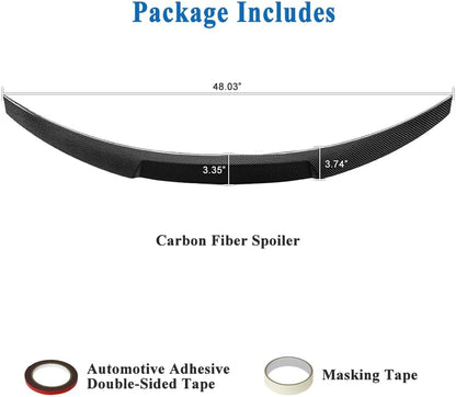 AeroBon Real Carbon Fiber Trunk Spoiler Compatible with 2013-2018 BMW 3 Series F30 Sedan F80 M3 Rear Spoiler (MV Style)