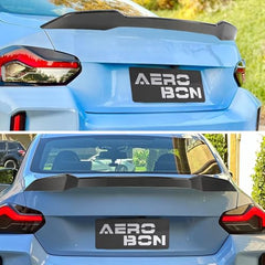 AeroBon Real Carbon Fiber Trunk Spoiler Compatible with 2022-2025 BMW 2 Series G42 Coupe and G87 M2 Spoiler (MP1 Style)