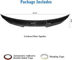 AeroBon Real Carbon Fiber Trunk Spoiler Compatible with 2019-2025 BMW 3 Series G20 Sedan G80 M3 Spoiler (H Style) High Kick