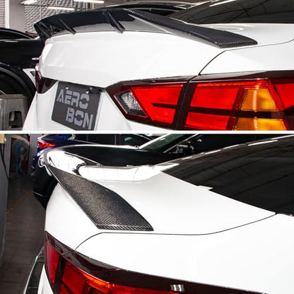 AeroBon Real Carbon Fiber Trunk Spoiler Compatible with 2019-2025 Nissan Altima Rear Spoiler (TR Style) Tuned Racing